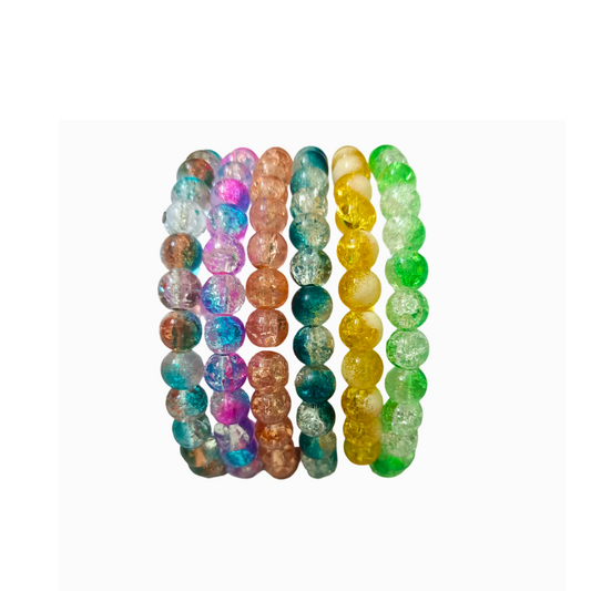 Glass Bead Bracelets combo set of 6