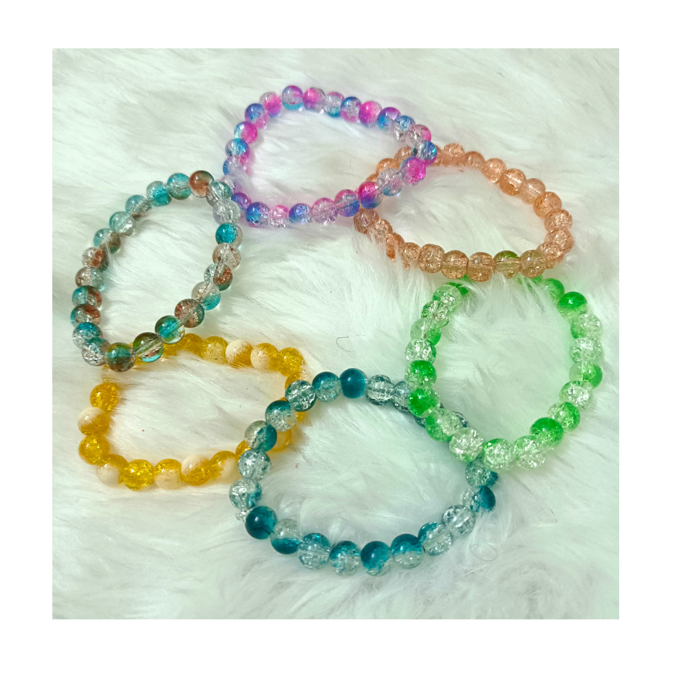 Glass Bead Bracelets combo set of 6