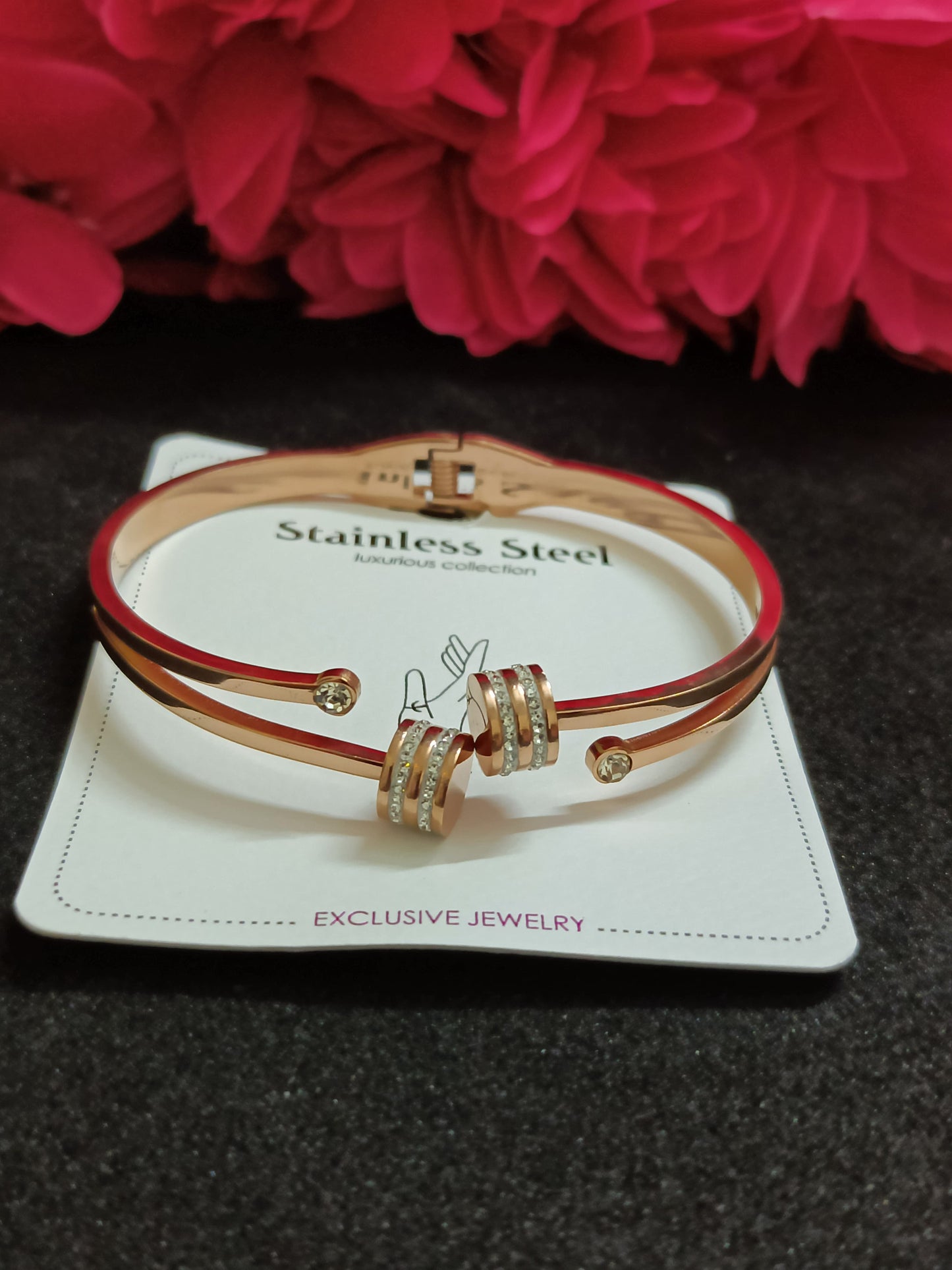 Trendy Rose Gold Stone Bracelet