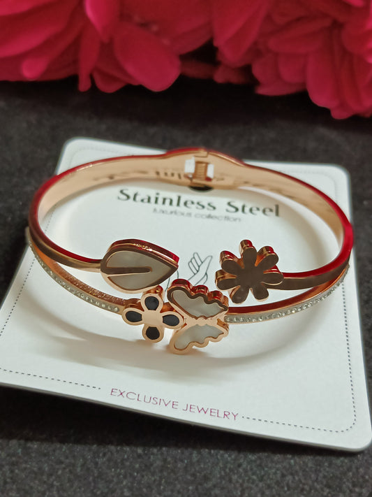 Trendy Butterfly Design Rose Gold Bracelet