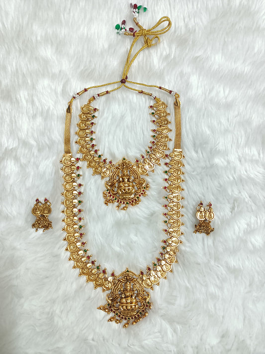 Traditional Grand Necklace and Haram with Beautiful Earrings