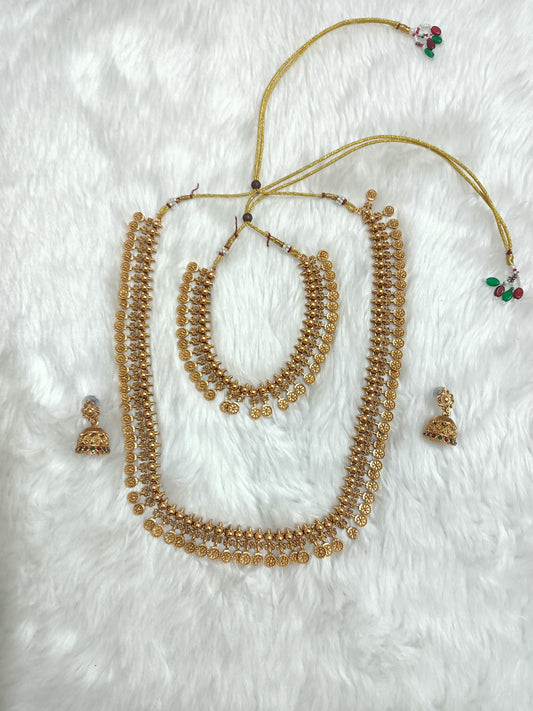 Elegant Necklace and Haram with Earrings