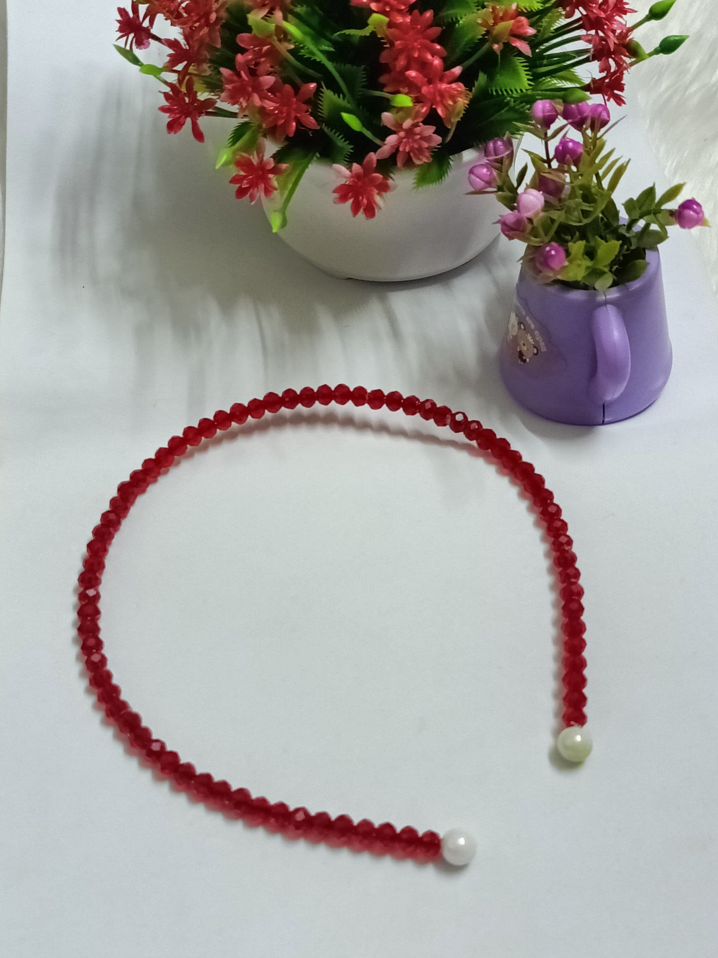 Beautiful Red crystal hair wreath