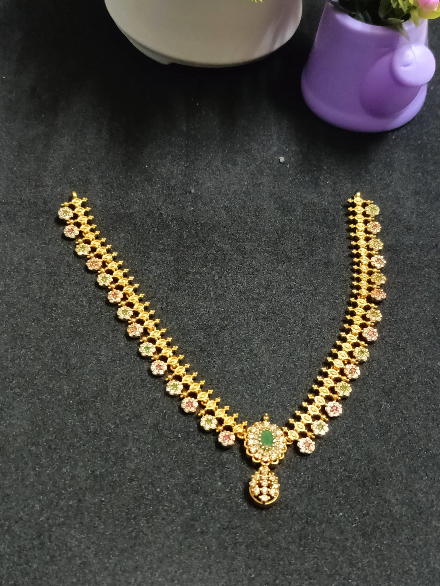 Beautiful Stoned Premium Necklace with Earrings